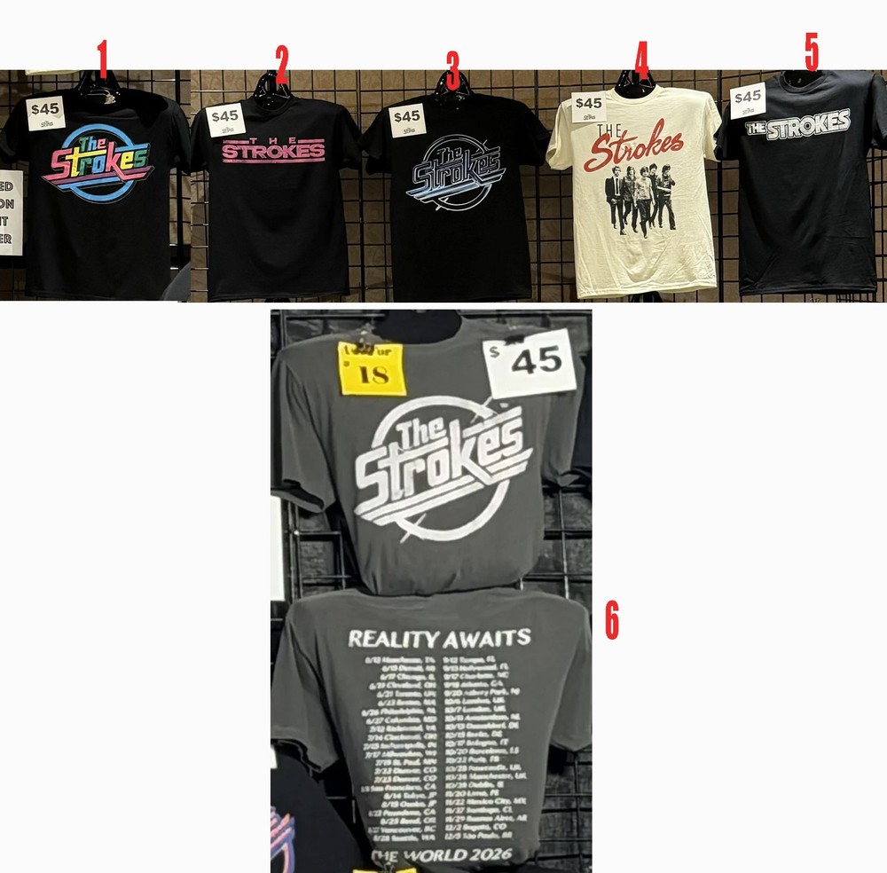 The Strokes Reality Awaits The World 2026 T Shirt reprint