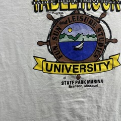 Vintage Table Rock University Shirt Mens XL White State Park Marina Missouri 90s