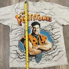 Vintage 90s The Flintstones AOP Movie Promo T Shirt Adult Large Gray Mens