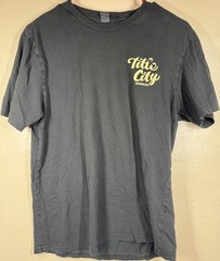 🍀 FLAW District Title City Barbershop Men’s Black Graphic T-Shirt Size S 🍀