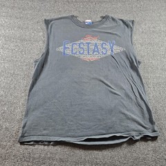 Vintage All Out Fan Apparel Shirt Mens XL Gray Carnival Ecstasy Tank Cruise 90s