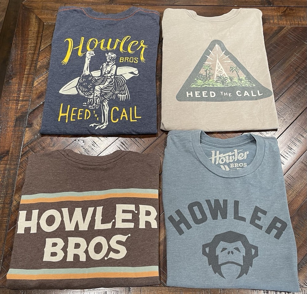 Howler Brothers Bros Graphic T Shirt Men’s Size Small Short Sleeve Lot Of 4