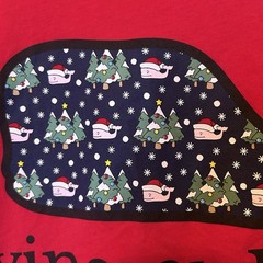 New Vineyard Vines Christmas Whale Shirt 2XL Trees Snow Holiday Red BG24