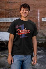 Sports Number 1 Father Day Family Dad Love Mens Casual Crewneck T Shirts Tees