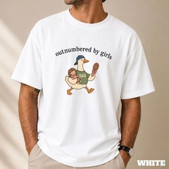 Outnumbered by Girls, Girl Dad Shirt Funny Father of Daughter T-Shirt