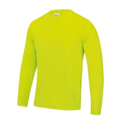 AWDis Just Cool Long Sleeve T-Shirt -Men Polyester Gym/Summer/Sports/Running Tee