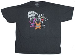 Aaahh!! Real Monsters Adult New T-Shirt – Real Monsters Characters Under Logo