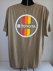 TOYOTA RACING Khaki Tan Mens Double Sided Shirt 3XL Used