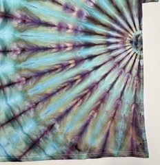 Handmade Ice Tie Dye Adult T-Shirt Unisex Size XL Blue Fan Folded Gildan Tee NEW