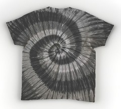 *New* 3XL & 4XL Handmade Tie Dye, Graphite Smoke Spiral, Crew or V-Neck