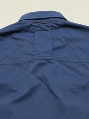 REI Sahara Shirt Men’s Large Blue Stretch Button Up Quick Drying Hiking Nylon
