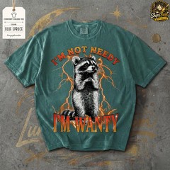Im Not Needy Im Wanty Raccoon Comfort Tee