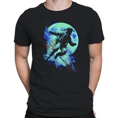 Neon Astronaut Space Floating Men’s T-shirt