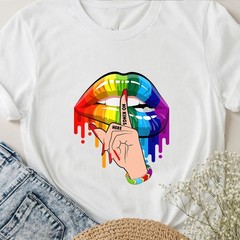 No Kings Here Tee, Rainbow Lips for LGBTQ+ Rights Tee, Pride Month T-shirt
