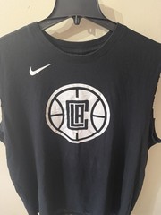 NIKE TEE SHIR (SLEEVELESS) FOR MEN. ( BLACK / WHITE ) SIZE – XXL. L.A.CLIPPERS.