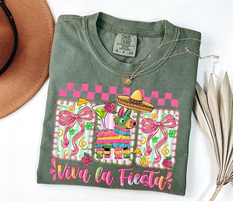 Viva La Fiesta Comfort Tee Shirt Mexican Party Celebration