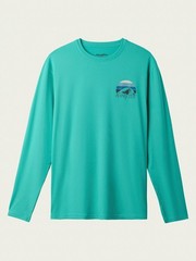 Hang Ten Men’s Tidal Long Sleeve Sun Tee UPF Soft Feel Stretchy Green Size M