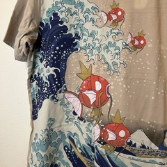 Pokemon Uniqlo Magikarp Snorlax Great Wave Off Kanagawa Hokusai UTGP Anime BG20
