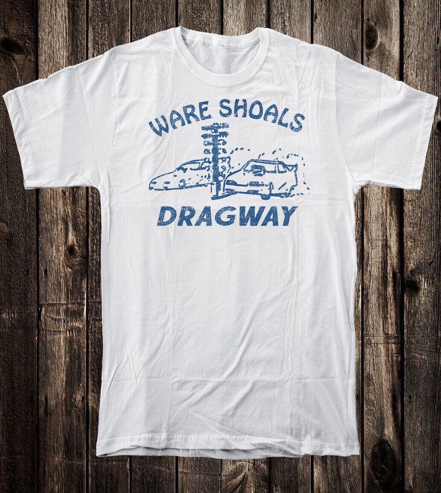 Retro Hot Rod Tee T Shirt 100% Cotton Drag Race Racing Ware Shoals Dragway SC