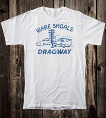 Retro Hot Rod Tee T Shirt 100% Cotton Drag Race Racing Ware Shoals Dragway SC