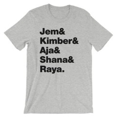 Jem And The Holograms T-Shirt. Black White Gray or Red Soft Cotton Tee