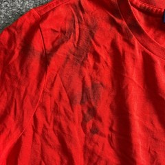 Polo Ralph Lauren T-Shirt Mens Size L Red Short Sleeve Pony Logo Stained Fair