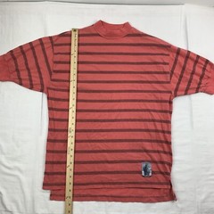 Vintage Dockers T Shirt Adult Medium Pink Striped Sailing Boating 90s Logo Patch
