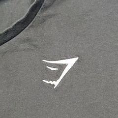 Gymshark T Shirt Mens Large Black Crew Neck Gym Workout Casual Logo