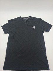 Express Jersey T-Shirt Men Small V-Neck Black Solid.#41392