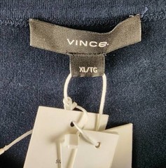 Vince Henley Placket Cotton Relaxed-Fit Shirt Men’s XL Blue Short Sleeve