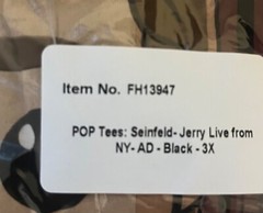 Seinfeld Jerry Standup Pop T-Shirt Funko Adult Size 3X