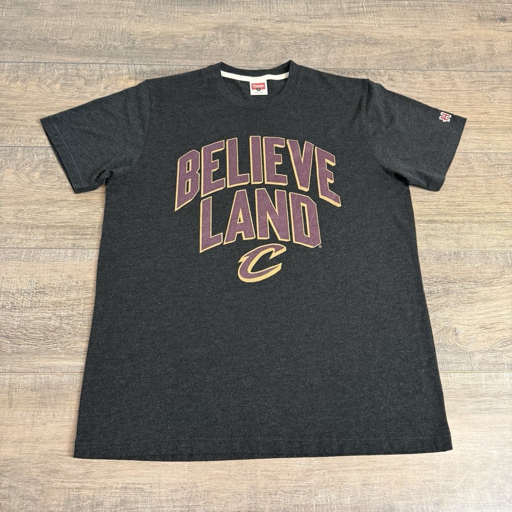 Homage Mens Cleveland Cavaliers T-Shirt Medium Gray BelieveLand Flawless B15