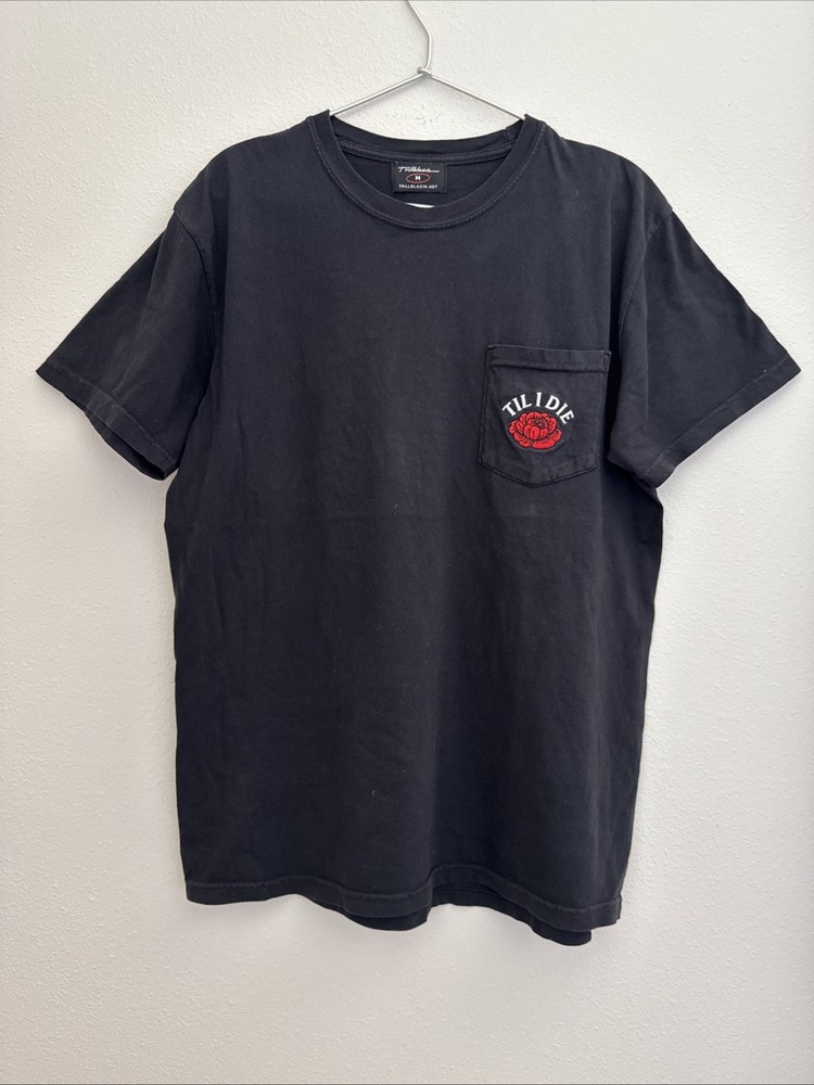Trillblazin Rose City Til I Die Men’s M TID POCKET TEE – WASHED BLACK