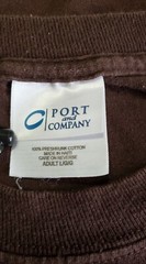 C Port and Company T-Shirt Mens L Brown Graphic Tee Short Sleeve Cotton Beer