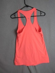 Lululemon Women’s Orange Razor-Tank Top Shirt Small/Medium Stretch Gym Yoga Run