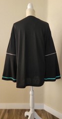 LISTEN FLAVOR Hatsune Miku 2-Way Zip Sleeve Oversized Top Black Free Size NWT
