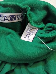 VTG 90s Bravo Green Turtle Neck Long Sleeve Cotton Shirt Mens Sz Large New