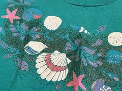 Vintage 90s Nature Beach Seashells T Shirt Mens Large Single Stitch USA Florida
