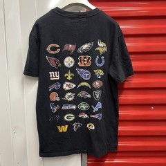 Team Apparel AOP NFL Men’s Black Relaxed Crew Neck All Teams Graphic T-Shirt S