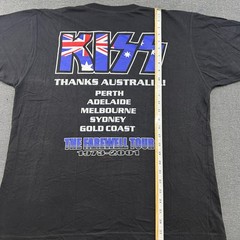 KISS Farewell Tour Australia 2001 Vintage T Shirt Mens Large Band Tee Music