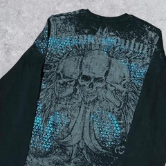 Y2K Grunge Affliction Style Xtreme Couture Thermal Long Sleeve Shirt – Size XL!