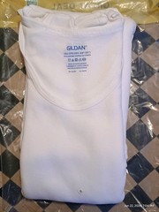 GILDAN Men’s White A Shirt Ribbed TAGLESS Tank Tops 5 Pack Mens Size 2XL