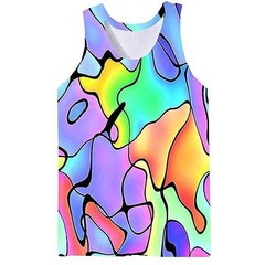 Colorful Rainbow Psychedelic 3D Tank Top Mens Womens Unisex