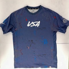 Nike Dri-FIT ADV USA Mens T-Shirt Breaking Blue FQ7114-491 Short Sleeve Small