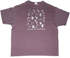 Liberty Graphics Plum Footprints Of The Mono Basin Glow In The Dark T-Shirt NWT