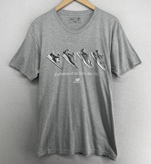 NEW BALANCE Shirt Mens L Evolution of an Icon 990 Essentials Tee Gray USA