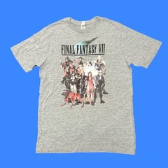 Final Fantasy VII Shirt Gray Medium Video Game Promo Graphic T-Shirt 90s Style