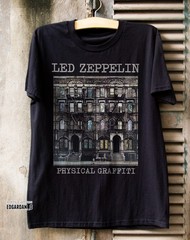 Led Zeppelin Physical Graffiti Album Black Unisex T-shirt Size S-5XL