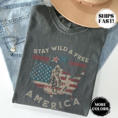 USA America Flag Comfort Tee Patriotic Shirt Gift
