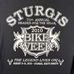 Sturgis “The Legend Lives On” Mens L 2010 70th Annual Vintage Y2K T Shirt